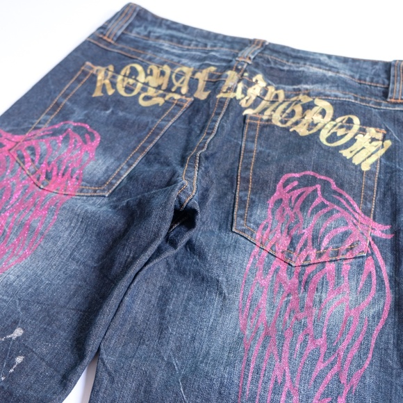 Sorridere splashed wing distressed short denim - Picture 6 of 6